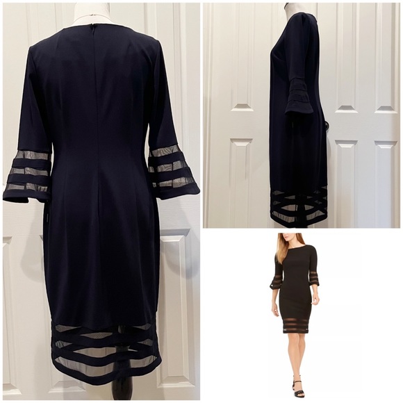 New Midnight Blue Sheath Dress - Knee Length - Deep Navy - Classic - Elegant - Picture 11 of 11